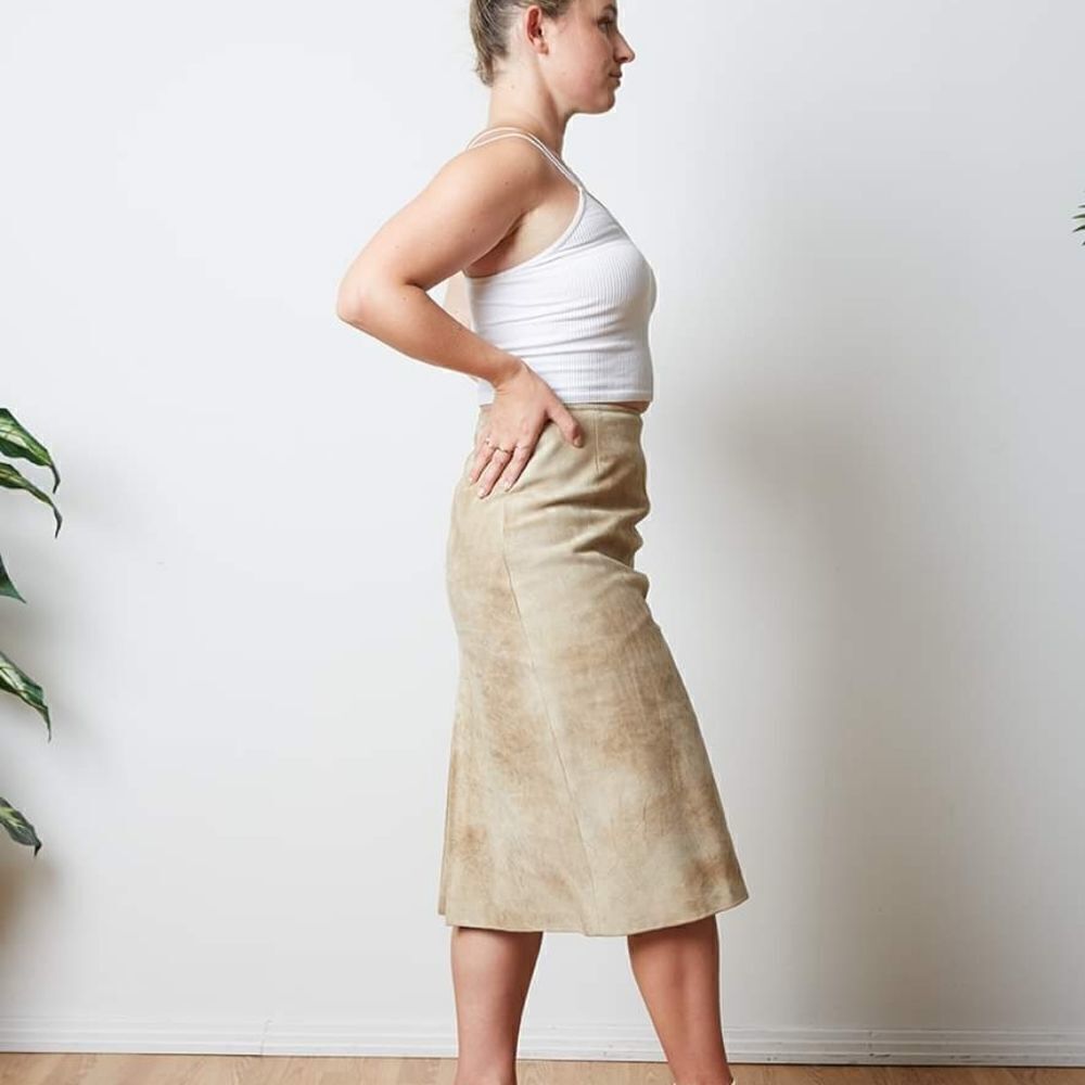 Vintage Lony G by Gropper Suede Skirt S 